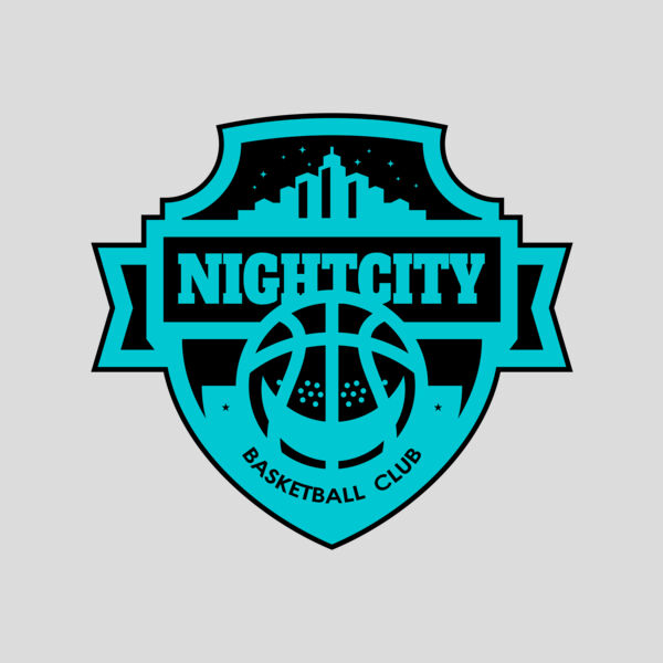 Night city Basketball club logo template Thumbnail