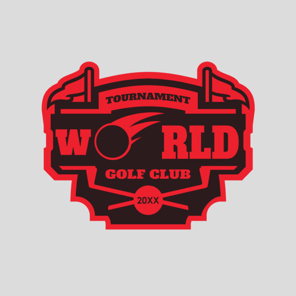 World Tournament Golf club logo template Thumbnail
