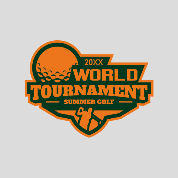 World Tournament Simmer Golf logo template Thumbnail