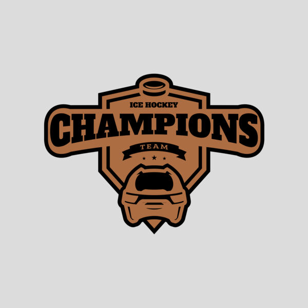 Champions Team Ice Hockey logo template Thumbnail