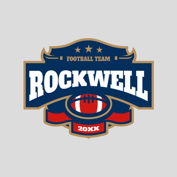 Rockwell Football team logo template Thumbnail