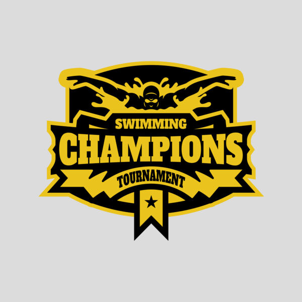 Champions Swimming Tournament logo template Thumbnail