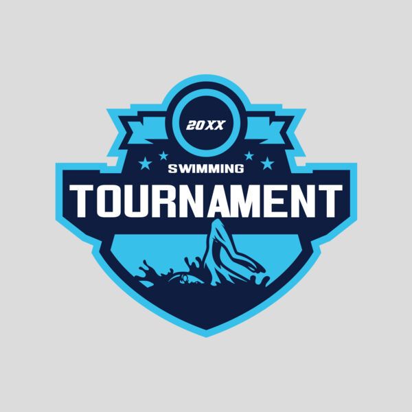 Swimming Tournament logo template Thumbnail