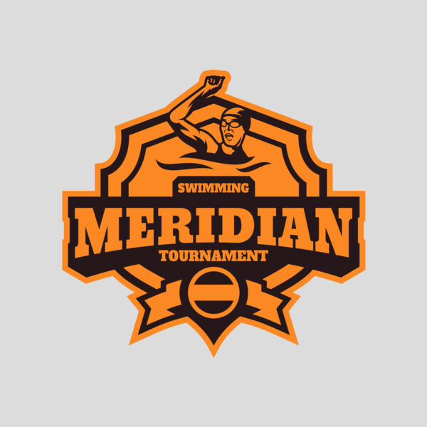 Meridian Tournament Swimming logo template Thumbnail