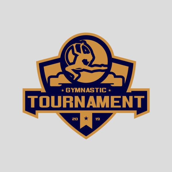 Gymnastic Tournament logo template 02 Thumbnail