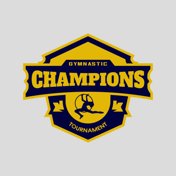 Champions Gymnastic Tournament logo template Thumbnail