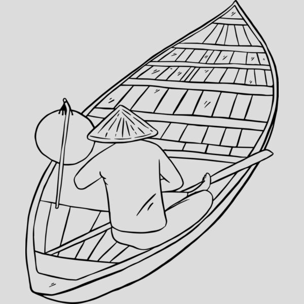 Traditional Boat with Rower Thumbnail