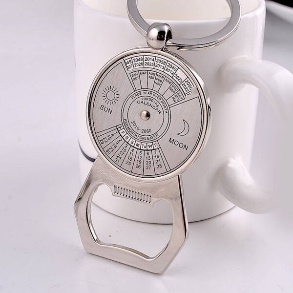 Perpetual Calendar and Bottle Opener Keyring Thumbnail