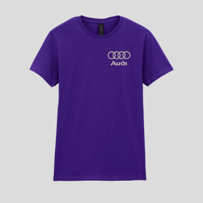 Embroidered Sliver Audi Badge - Softstyle™ women's ringspun t-shirt Thumbnail