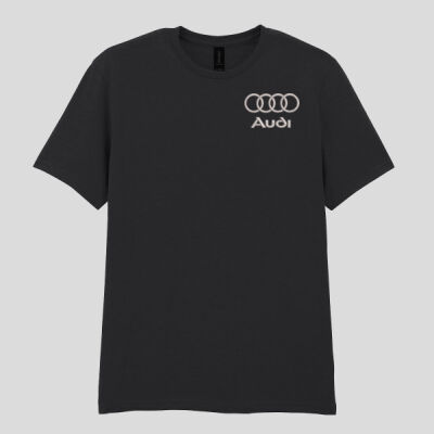 Embroidered Sliver Audi Badge - Softstyle™ adult ringspun t-shirt Thumbnail