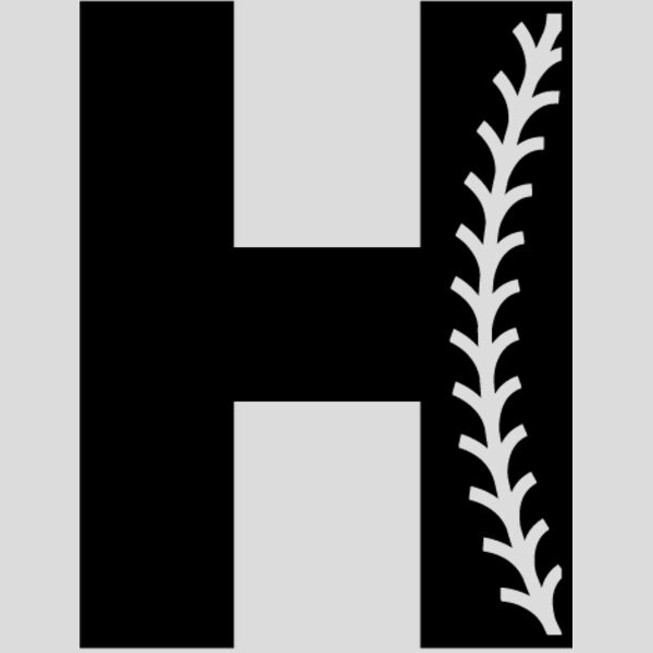 Baseball Alphabet H right Thumbnail