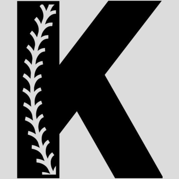 Baseball Alphabet K right Thumbnail