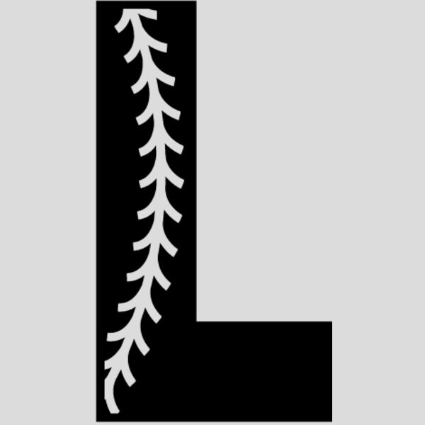 Baseball Alphabet L left Thumbnail
