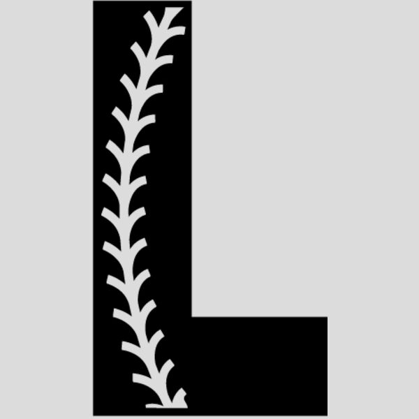 Baseball Alphabet L right Thumbnail