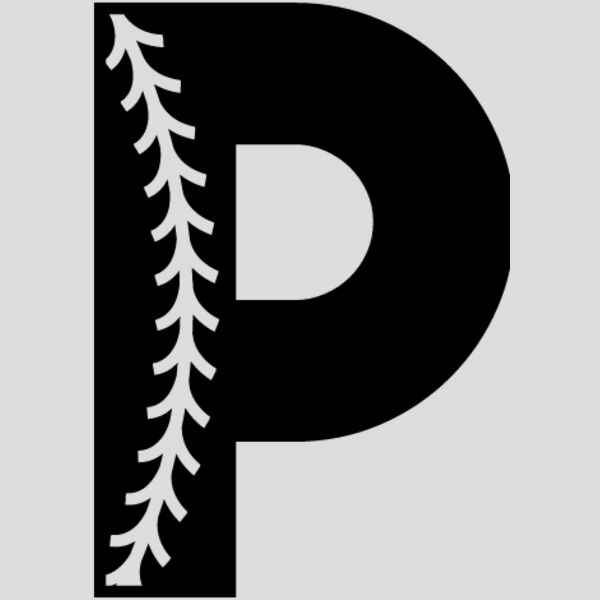 Baseball Alphabet P left Thumbnail