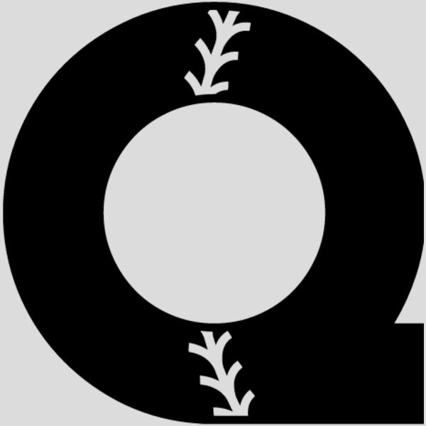 Baseball Alphabet Q right Thumbnail