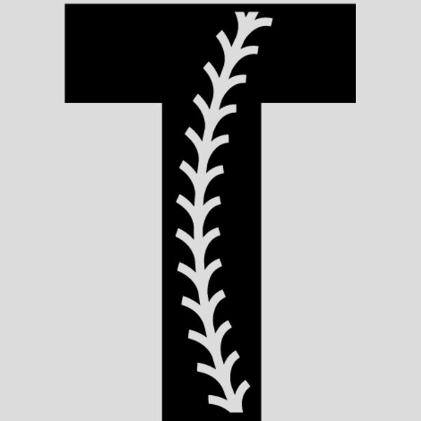 Baseball Alphabet T right Thumbnail