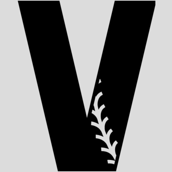 Baseball Alphabet V right Thumbnail