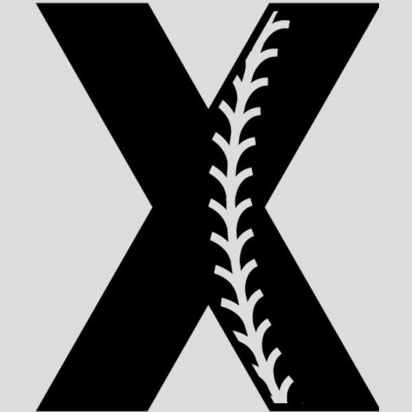 Baseball Alphabet X  right Thumbnail