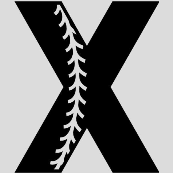 Baseball Alphabet X left Thumbnail
