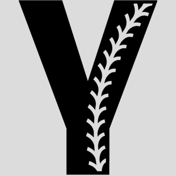 Baseball Alphabet Y right Thumbnail