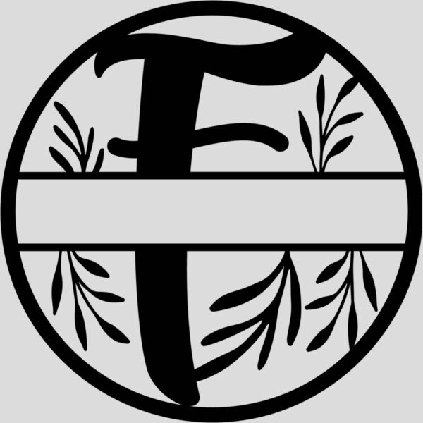 F Floral split monogram letters Thumbnail