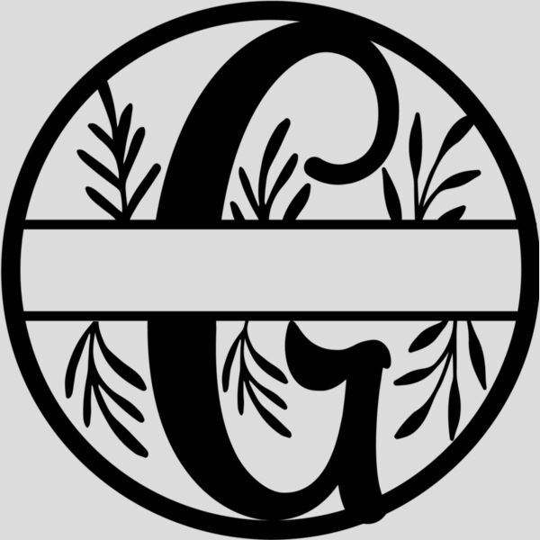 G Floral split monogram letters Thumbnail