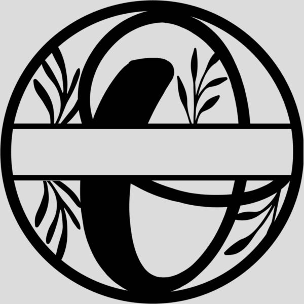 O Floral split monogram letters Thumbnail