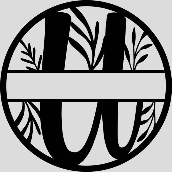 U Floral split monogram letters Thumbnail