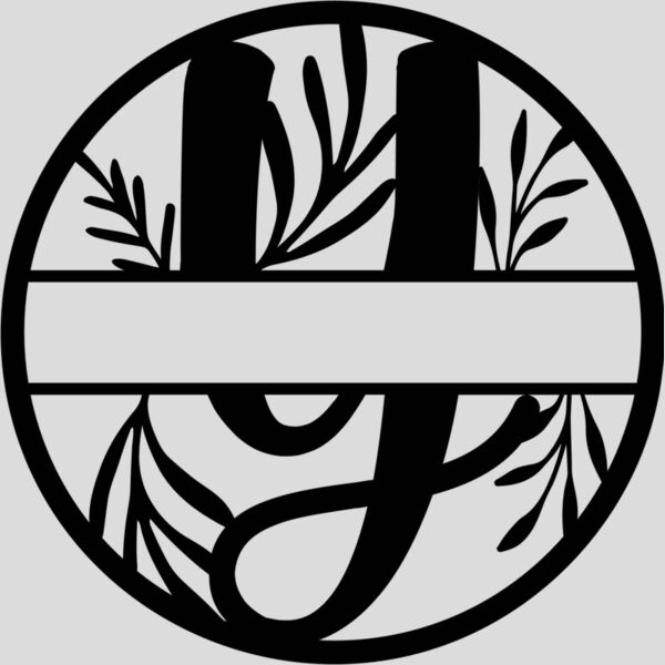 Y Floral split monogram letters Thumbnail