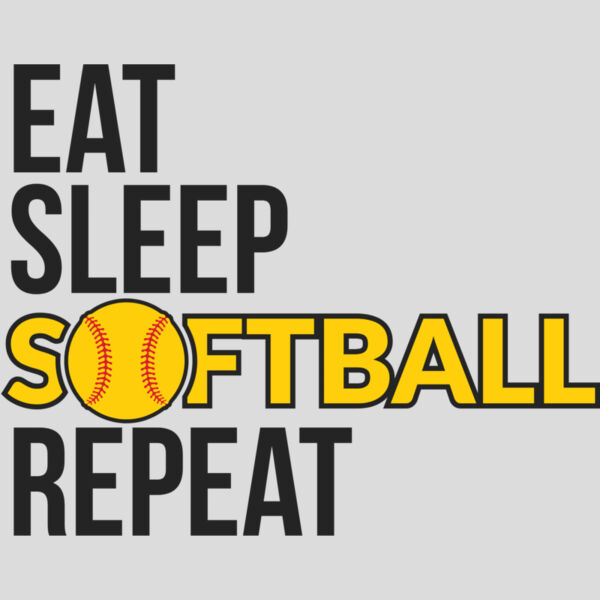 Eat sleep softball repeat Thumbnail